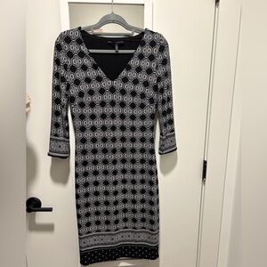 White House Black Market black and white reversible dress | size XS